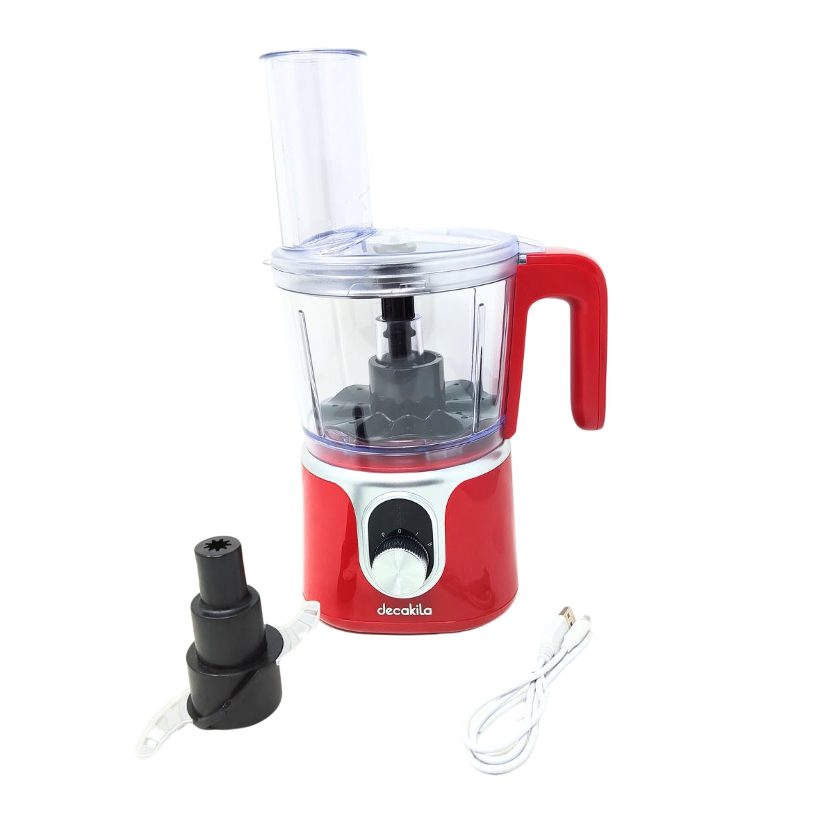 Procesador de Alimentos Inálambrico 200W Capacidad de 1.25 L Rojo Decakila KMMG005R