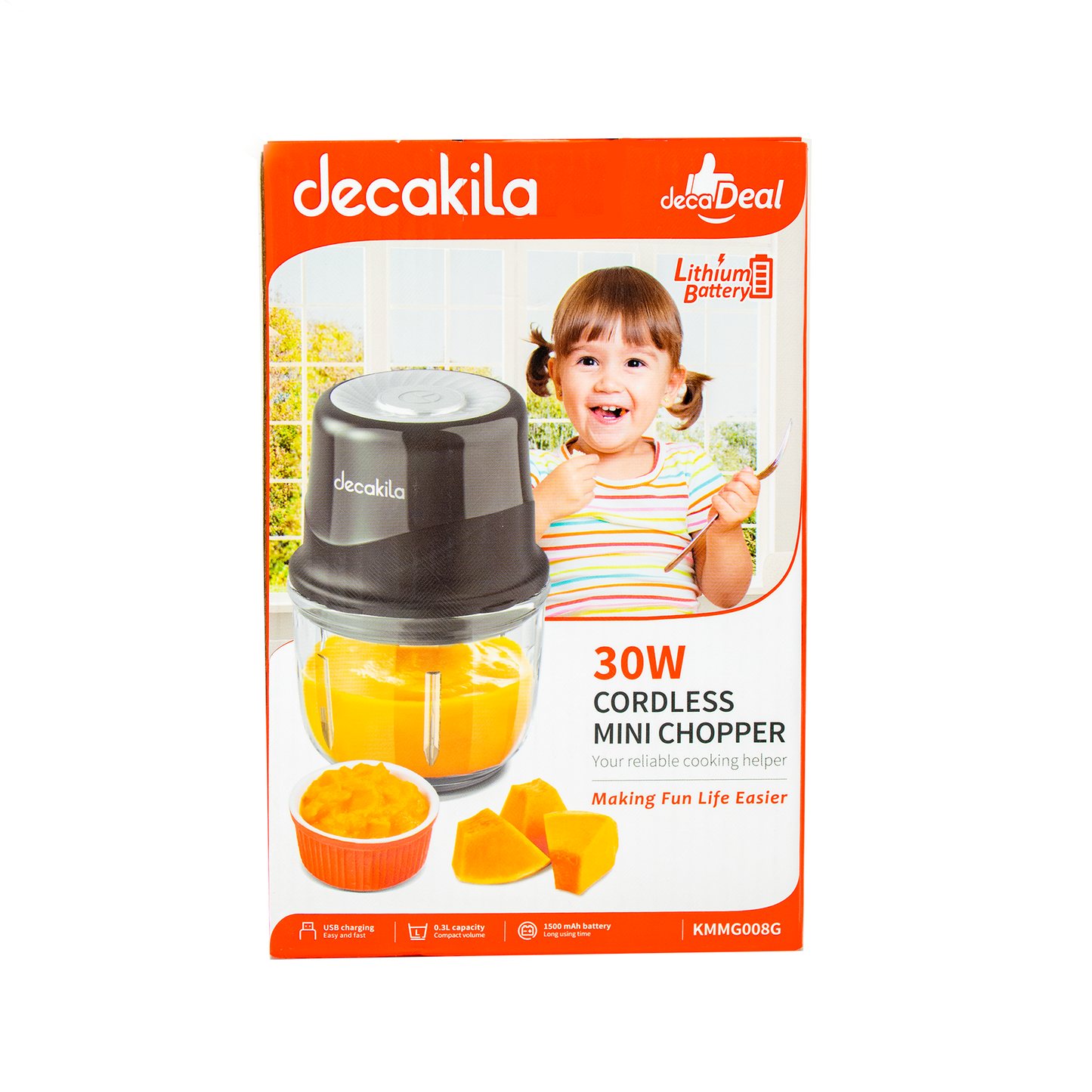 Mini Procesador de Alimentos Inalámbrico Decakila KMMG008G