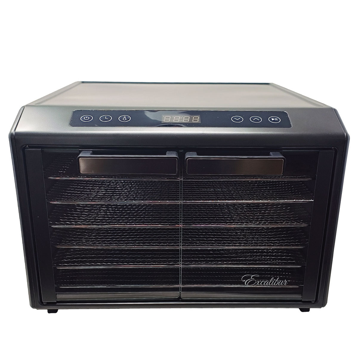 Deshidratador de Alimentos 6 Charolas Acero Inoxidable Negro Excalibur DH06SCSS13
