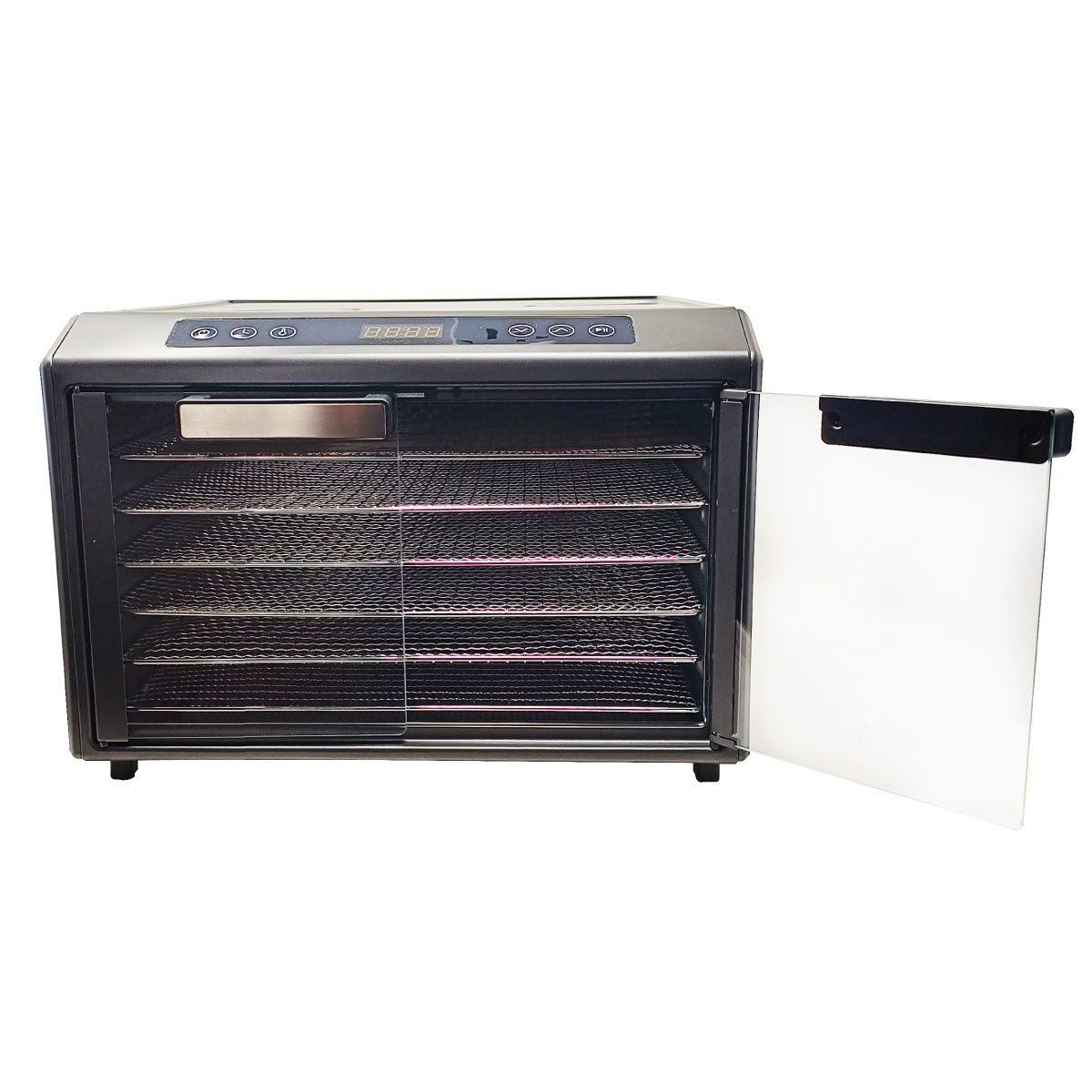 Deshidratador de Alimentos 6 Charolas Acero Inoxidable Negro Excalibur DH06SCSS13
