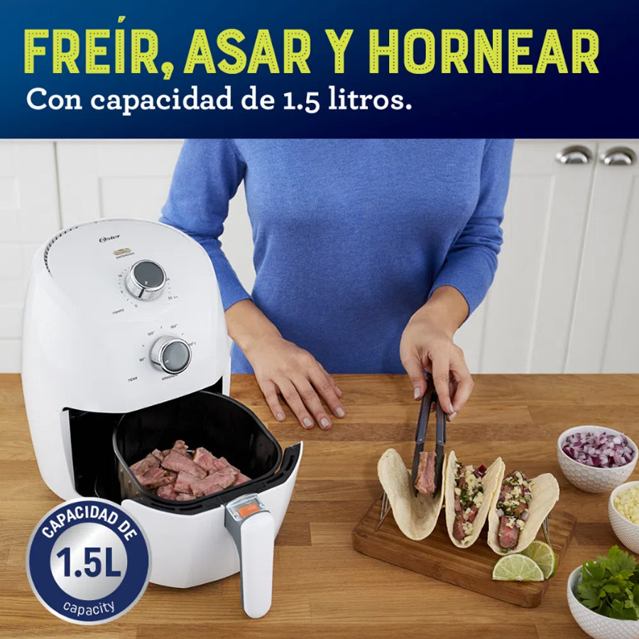 Freidora de Aire Capacidad de 1.5 L Blanca Oster CKSTAF15