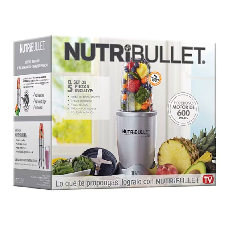 Licuadora Personal 600 W 5 Accesorios Plata Nutribullet 102580