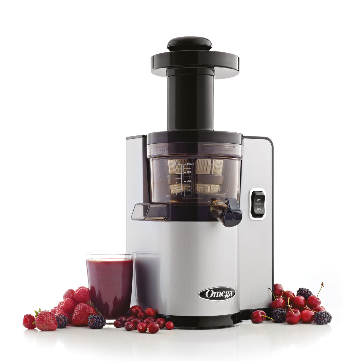 Extractor de Jugo Vertical Prensa Fría Doméstico Plata Omega VSJ843QS