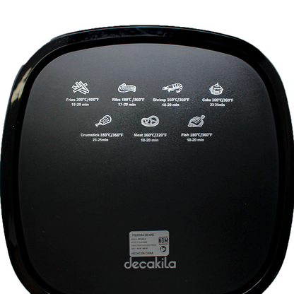 Freidora de Aire 4.5 L Control Digital Negra Decakila KUEC039B