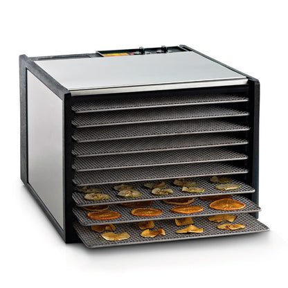 Deshidratador de Alimentos 9 Charolas Acero Inoxidable con Bandejas  Excalibur D900SHD