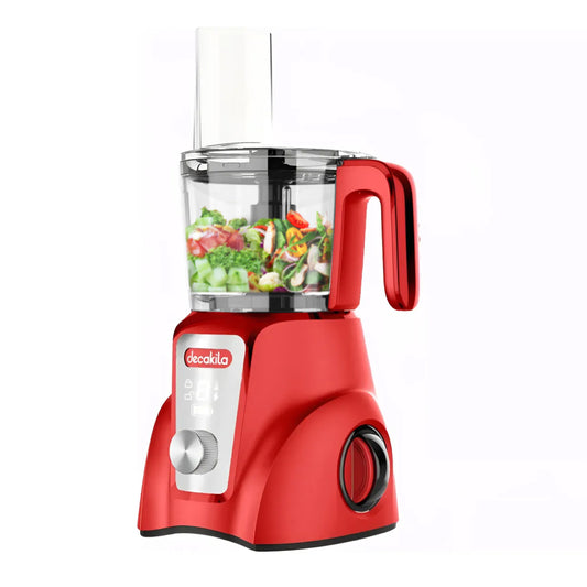 Procesador de Alimentos Inalambrico con Batería y Cargador Rojo Decakila KUMG027R