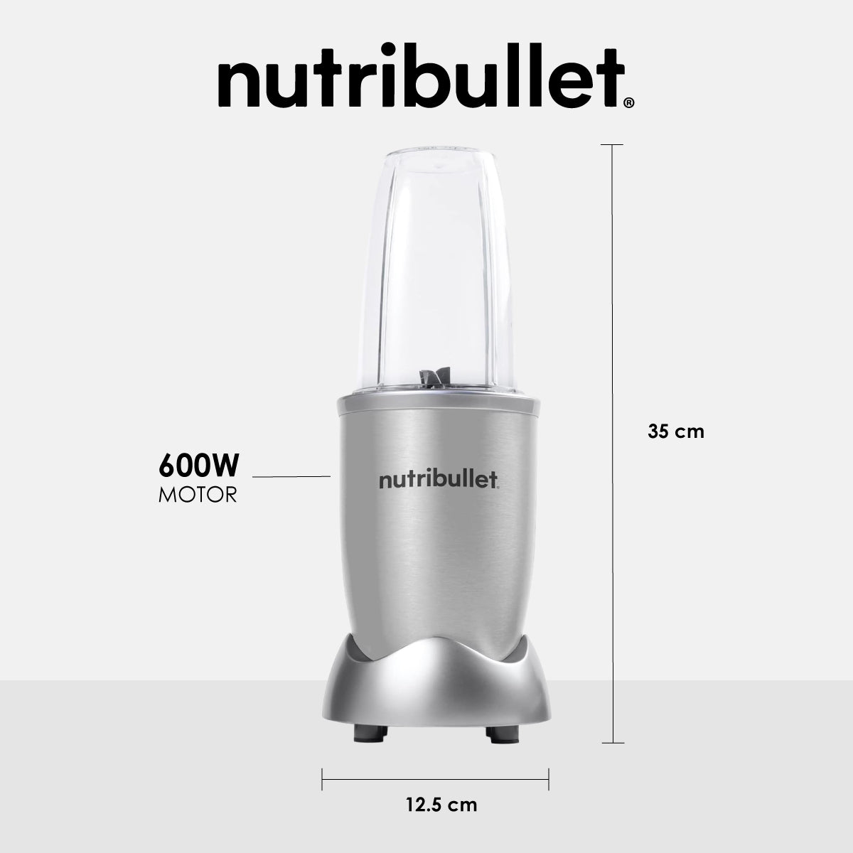 Licuadora Personal 600 W 5 Accesorios Plata Nutribullet 102580