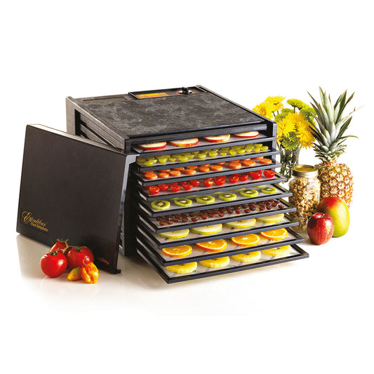 Deshidratador de Alimentos 9 Charolas con Puerta Negra Excalibur 3900B