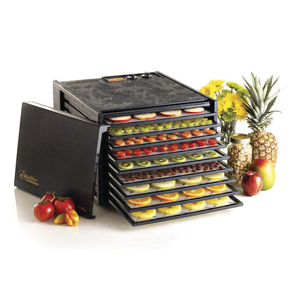 Deshidratador de Alimentos 9 Charolas Con Timer y Puerta Negra Excalibur 3926TB