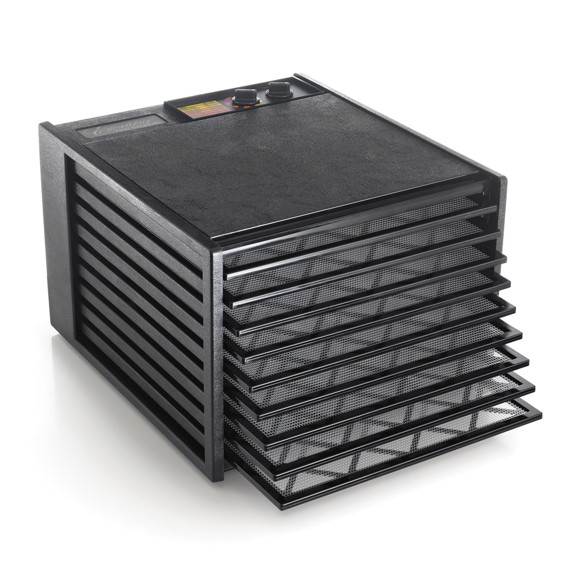 Deshidratador de Alimentos 9 Charolas Con Timer y Puerta Negra Excalibur 3926TB