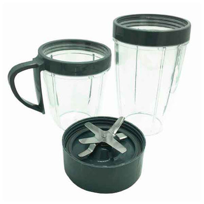 Kit 5 Accesorios Vasos y Aspa para Nutribullet de 600 y 900 Watts 100392