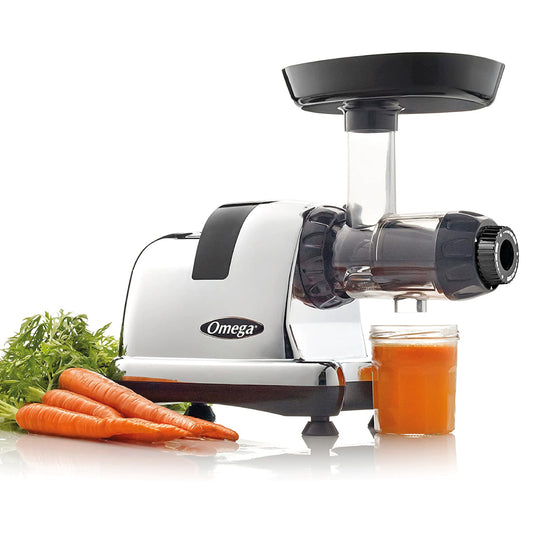 Extractor de Jugo Prensa Fría Centro de Nutrición Cromado Omega J8006HDC