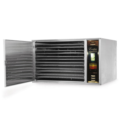 Deshidratador de Alimentos 12 Charolas Acero Inoxidable con Panel Digital Comercial Excalibur COMM1