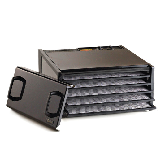 Deshidratador de Alimentos 5 Charolas Acero Inoxidable con Bandejas de Plástico Excalibur D500TB