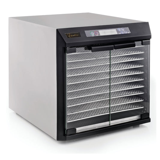 Deshidratador de Alimentos 10 Charolas Acero Inoxidable con Panel Digital Comercial Excalibur EXC10EL