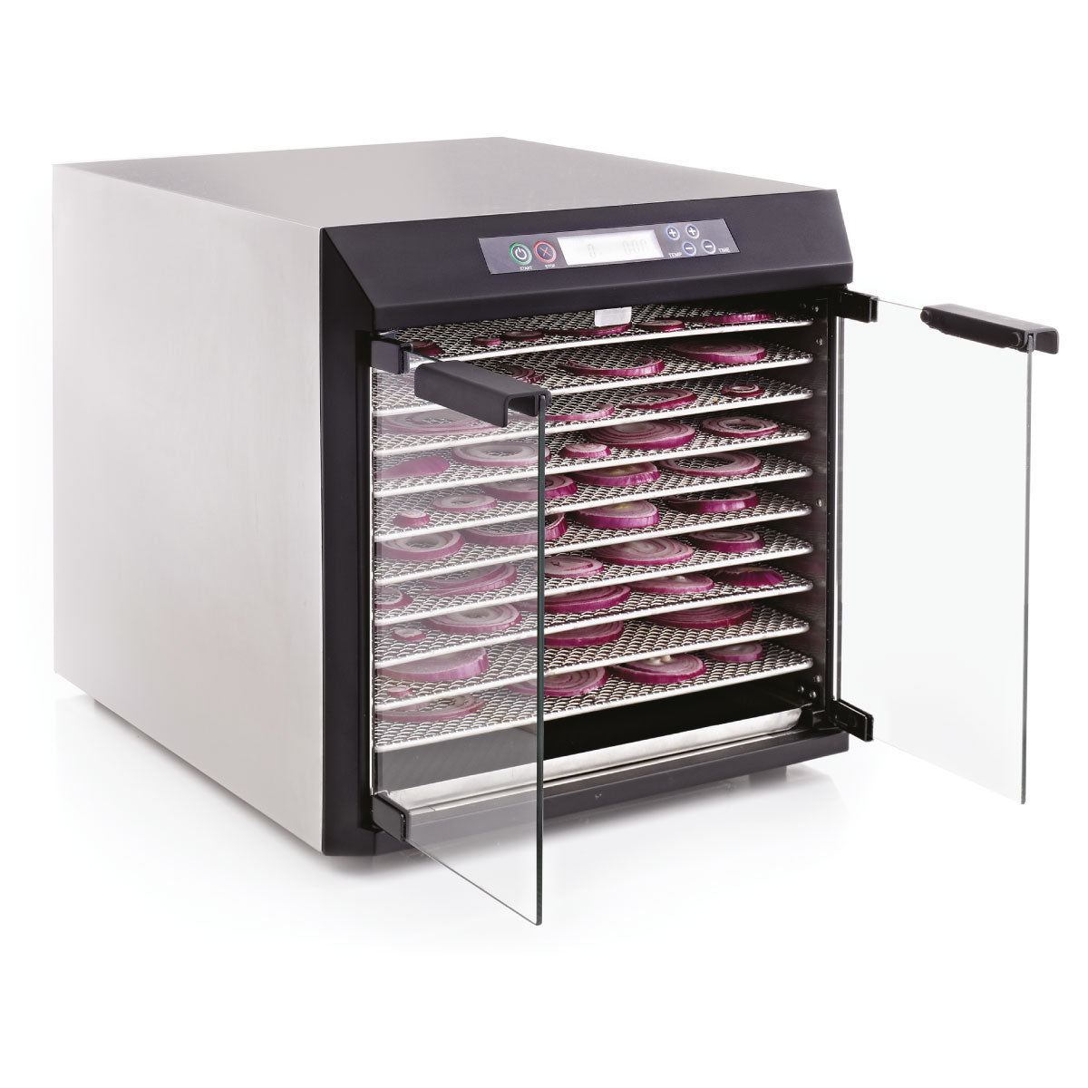 Deshidratador de Alimentos 10 Charolas Acero Inoxidable con Panel Digital Comercial Excalibur EXC10EL