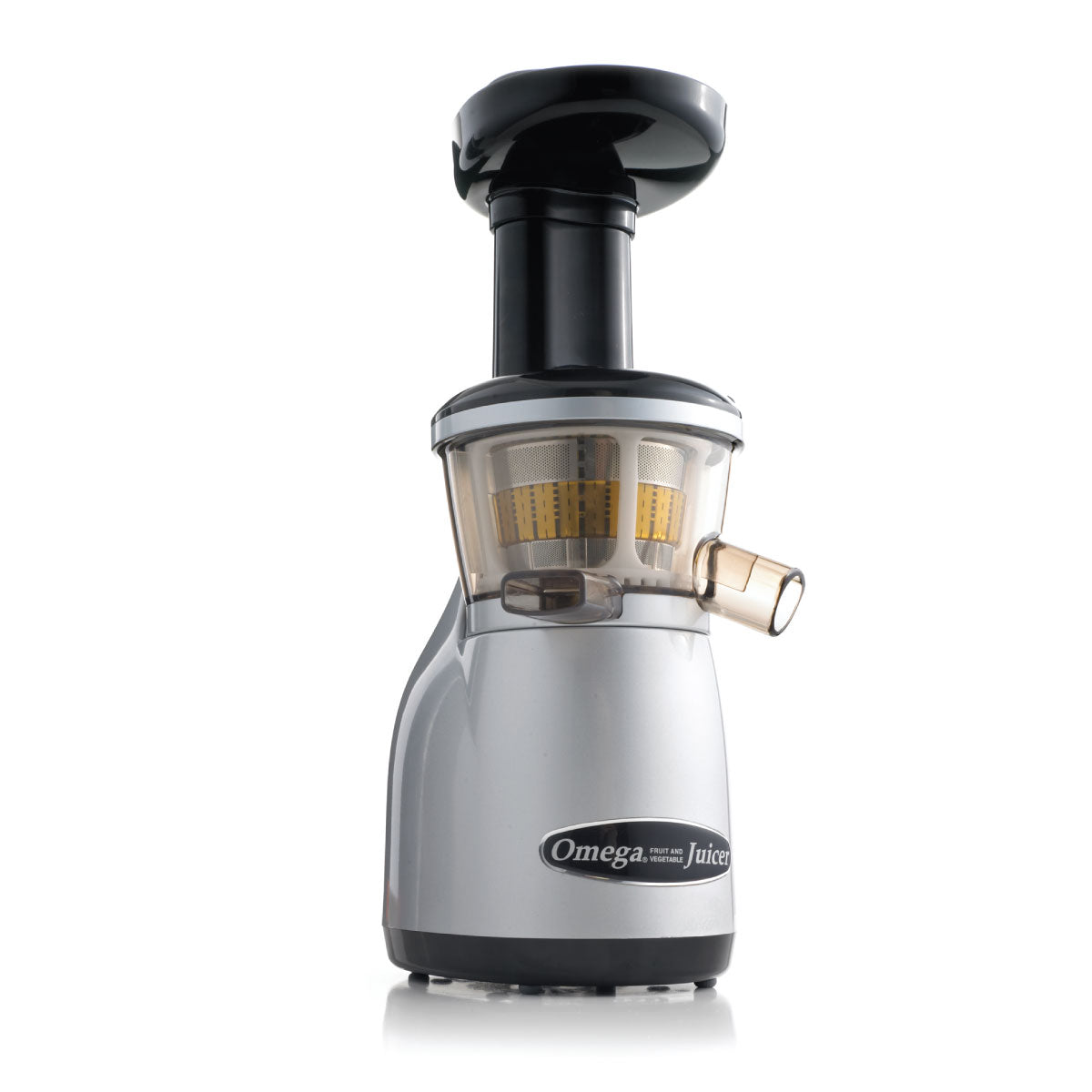 Extractor de Jugo Vertical Prensa Fría Doméstico Plata Omega VRT350X Rempacado