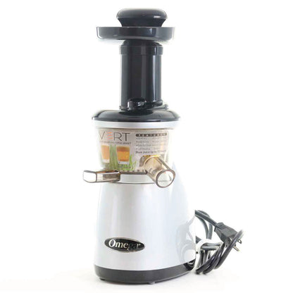 Extractor de Jugo Vertical Prensa Fría Doméstico Plata Omega VRT350X Rempacado